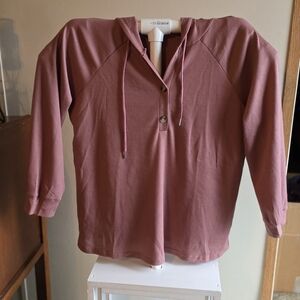 Mauve Hooded Blouse